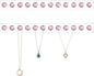Acrylic Necklaces Holder Wall Mounted Necklace Hangers Hanging Jewelry Organizer with 12 Hooks, Clear Jewelry Hangers for Necklace Organizer for Girls Women, Necklace Hooks for Wall (Pink, 2 Pack)
