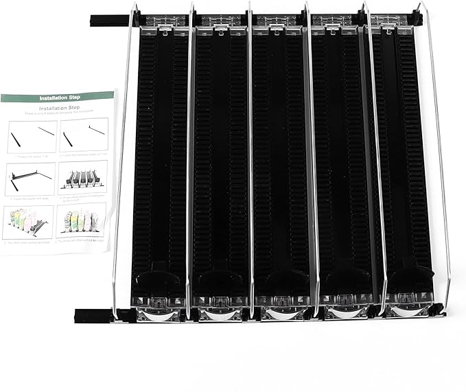 Drink Organizer for Fridge, 14.96 X 9.84in Width Adjustable Self Pushing Soda Can Dispenser for Household Refrigerator, Life Supermarket (5PCS)
