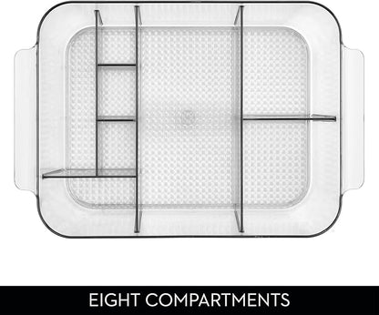 iDesign Makeup Organizer for Countertop - Storage for Cosmetics and Toiletries, Set of 2, Clear, Made in USA