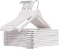 White Wood Bridal Dress Hangers 20 Pack, Heavy Duty Solid Wooden Hanger for Coat, Shirts, Jackets, Pants, Wedding Dress, Bridesmaid Suits-HL01W2