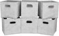 13 inch Storage Cubes Bins Grey White Fabic Storage Cubes Inserts Foldable Cloth Storage Boxes Collapsible Storage Baskets Drawer for Cube Organizer ,QY-SC07-6