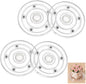 4 Pcs 4" Clear Acrylic Lazy Susan Plastic Turntable Bearings Hardware Acrylic Ball Bearing Rotating Tray Round Swivel Plate for Kitchen Spice Rack Table Cake