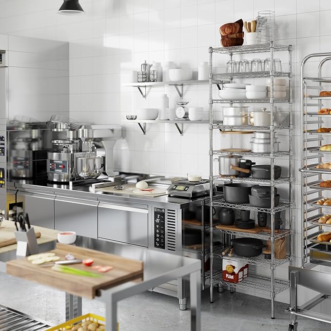 14" Deep x 24" Wide x 86" Height Wire Shelving Kit | 10-Tier | NSF Commercial Storage Rack Unit