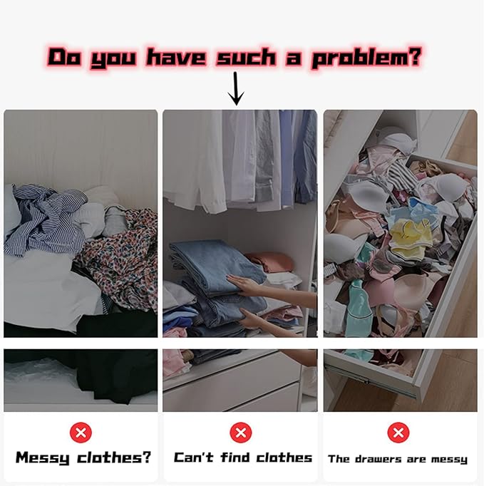 1PC/3PCS Wardrobe Clothes Organizer and Storage Grid For Jeans Drawers and Pants (Green,For Jeans/7 Grids/Medium)