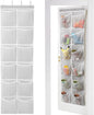 GOMAJI 12 Large Breathable Mesh Pockets, Over The Door Shoe Organizer, Boots Hanging Storage Shoe Rack for Closet, Accessories - Gray