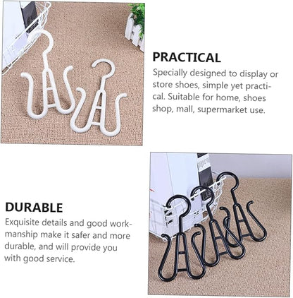 Garneck 4pcs Simple Sneaker Rack Shoes Display Hooks Thickened Plastic Hanger for Home