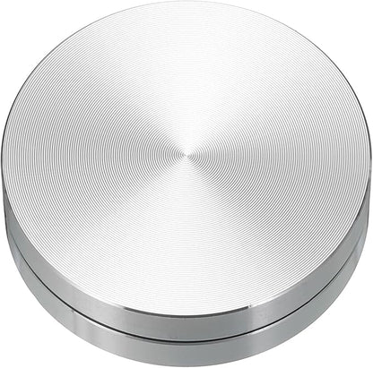 MECCANIXITY 2inch Rotating Swivel Stand with Steel Ball Bearings Annular Lazy Susan Base Turntable for Kitchen Corner Cabinets, Annular 0.55inch Silver