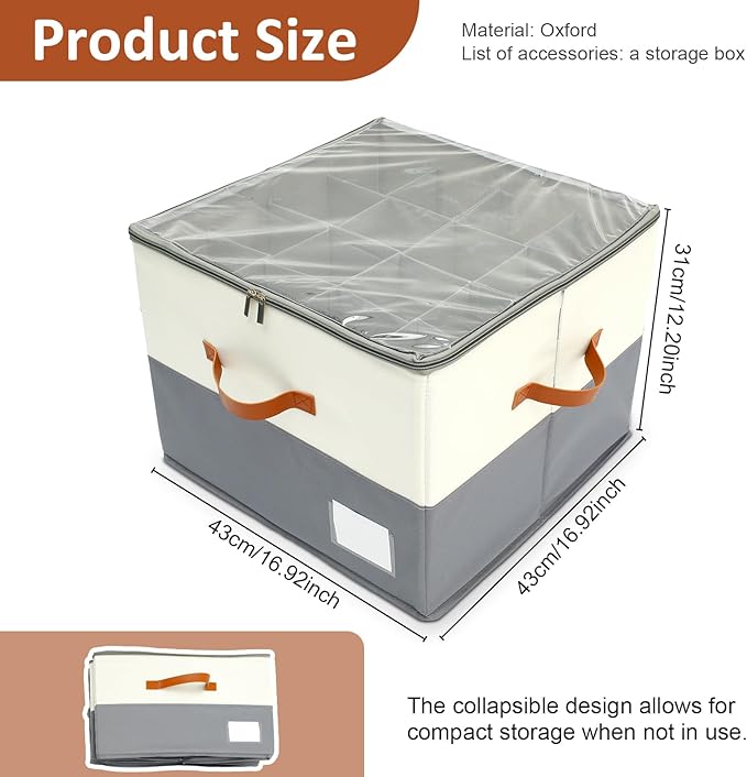 Shoe Organizer for Closet, Foldable Shoe Storage Bins with Clear Cover, Large Adjustable Shoe Box Storage Containers, Fits 8-16 Pairs, Space Saving Shoe Organizer Container for Sneakers Boots, Grey