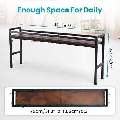 Spice Rack Shelf for Kitchen Stove，Stove Top Shelf with 4 hooks Extra Storage Countertop, Seasoning Organizer,Kitchen Organizers and Storage
