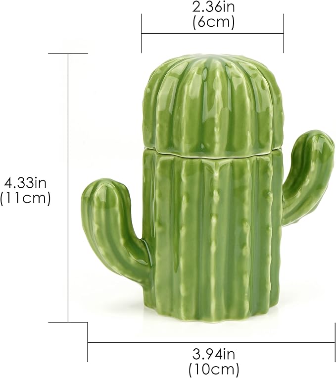 Q-tip Holder, Q-tip Holder Ceramic, Holder Dispenser for Bathroom Canister Storage Organization, for Cotton Ball, Cotton Swab, Floss Picks( (Green)