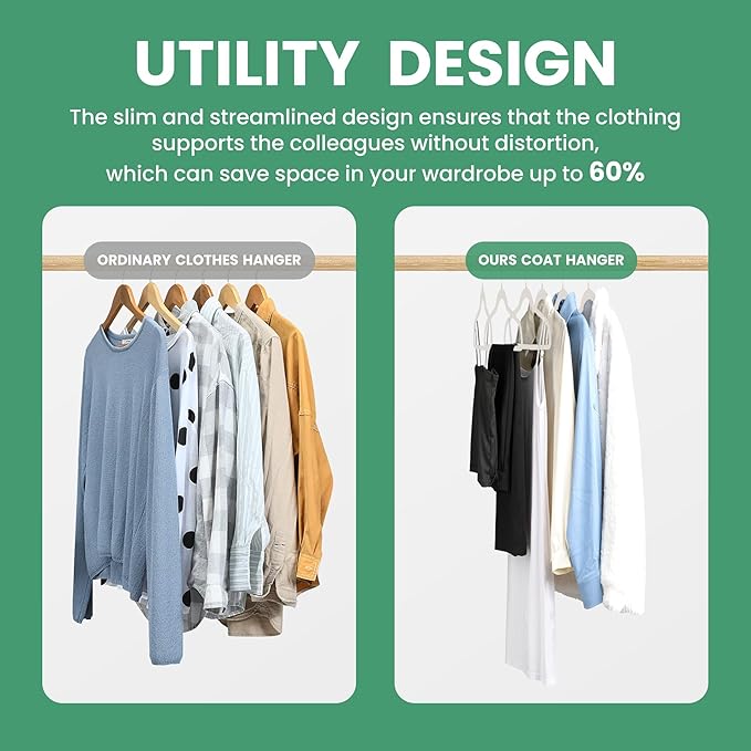 InfiniPower 30 Pack Velvet Hangers, Heavy Duty Non-Slip Clothes Hangers with Shoulder Notches, Coat Suit Hangers with 360° Swivel Hooks, White