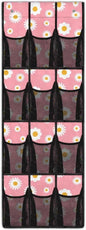 Daisy Shoe Organizer Door Hanger,Storage for Small Spaces,Over the Door Shoe Organizer with 12 Mesh Large Pockets