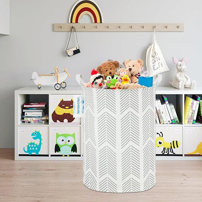 Laundry Basket Canvas Fabric Collapsible Organizer Basket for Storage Bin Toy Bins Gift Baskets Bedroom Clothes Children Nursery Hamper (Arrowhead)