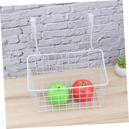 Cabinet Storage Basket over Door Hanging Rack Organizing Storage Bin Lids for Kitchen Bathroom Office