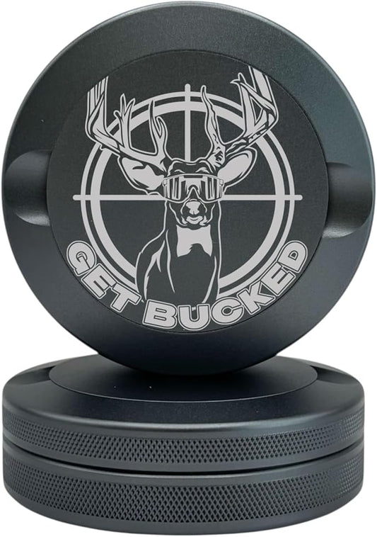 Get Bucked | Metal Container for Zyn, Premium Aluminum Can & Rugged Pouch Holder | Extra Capacity, Knurled Grip & Used Pouch Storage | EDC (Gunmetal Gray)