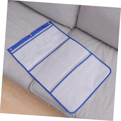 Alipis Travel Shower Organizer Mesh Pockets Over Door Hanging Storage Bag for Bathroom Closet and Pantry Seamless Hooks for Easy Installation Random Color