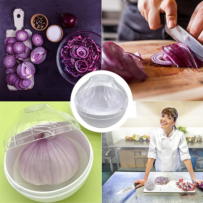 Onion Storage Containers Reusable Onion Keeper Onions Saver Keeper Fruit and Vegetable Storage Holder for Fridge