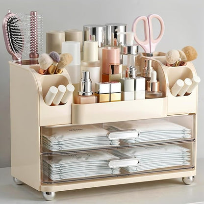 Large Makeup Organizer Countertop with Drawers, Make Up Organizer for Vanity, Makeup Storage Organizer Countertop Makeup Organizers for Skincare, Cream