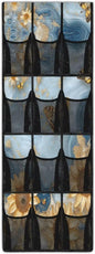 Marble Behind Door Organizer 12 Pockets Blue Over The Door Organizer for School Sunflower Multi-Pocket Organizer Easy to Install Multi-Funtion Storage Bag for Dorm