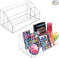 iDesign 5-Section Makeup Organizer - Countertop Organizer for Cosmetics - Set of 2 - Clear