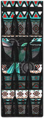 Aztec Bird Over The Door Shoe Organizer Foldable Space Saving Hanging Storage Holder 12 Mesh Pockets for Kitchen, Office, Dorm Rooms