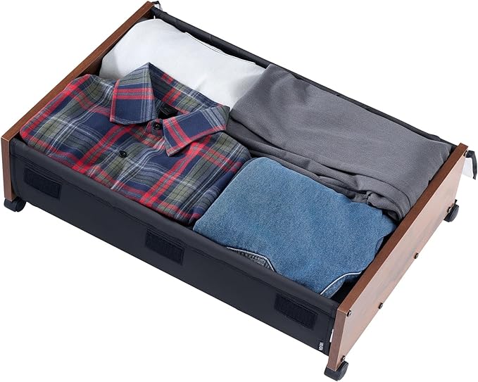 VEVOR Under Bed Storage with Wheels, 36.0 x 18.1 x 7.3 inch, Underbed Containers with Clear Lid, Underbed Shoe Organizer, Rolling Under the Bed Storage Bins for Clothes Shoes Blankets Bedroom, 2 Pack