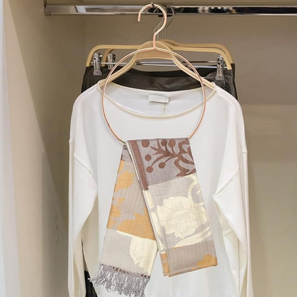 PRETYZOOM Hanging Scarf Organizer Round Ring Hanger Scarf Rack Tie Hangers for Closet