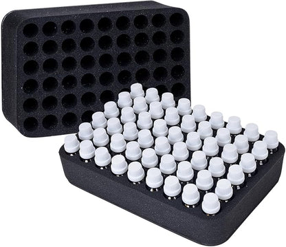 Essential oils Organizer Holder Foam Pad with Slots, Holds 54 bottles of 10ml、15ml Bottles, Removable Dividers，Black