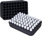 Essential oils Organizer Holder Foam Pad with Slots, Holds 54 bottles of 10ml、15ml Bottles, Removable Dividers，Black