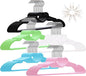Plastic Hangers 30 Pack, Cute Heart Hangers Ultra Thin Space Saving with 360 Degree Swivel Hook &10 Clips-Strong and Durable Adult for Sweater,Dress, Shirt, Coat