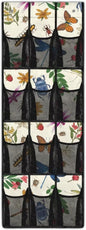 Butterfly Dragonfly Over The Door Shoe Organizer,12 Mesh Pockets Hanging Storage Shoe Rack,Hanger Storage Organizer for Closet,Classroom Headphone Storage,Over Door Organizer