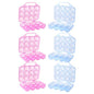 Clear Plastic Egg Carton, 12 Egg Holder Carrying Case with Handle, Set of 6