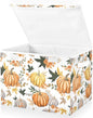senya Thanksgiving Storage Baskets Collapsible Storage Bins with Lids, Pumpkins Flowers Leaves Thanksgiving Storage Boxes Clothes Baskets for Organizing