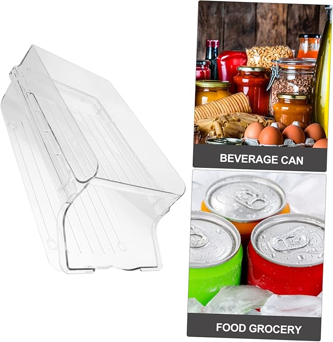 Zerodeko Refrigerator Beverage Storage Rack Carbonated Drinks Rolling Dispenser for Easy Access and Organization Kitchen and Fridge Capacity Can Organizer for Efficient Beverage Storage