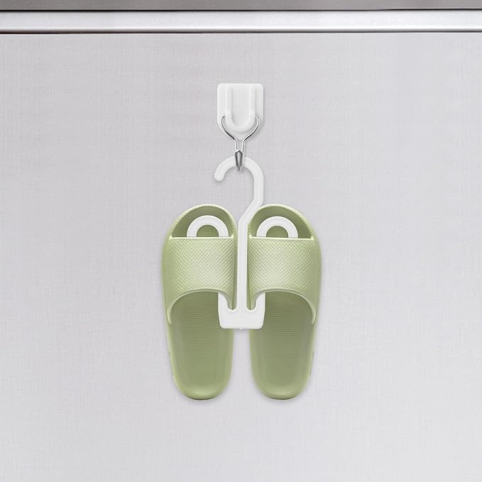 OUNONA 30pcs White Plastic Shoe Hooks Slipper Hangers Multi-functional Shoes Drying Racks Hanging Organizer for Home Closet Storage