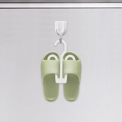 OUNONA 30pcs White Plastic Shoe Hooks Slipper Hangers Multi-functional Shoes Drying Racks Hanging Organizer for Home Closet Storage