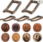 5 Pcs Metal Cowboy Hat Hooks for Wall, Metal Hat Rack for Wall, Cowboy Hat Holder with Screws, Western Room Decor (Bronze)