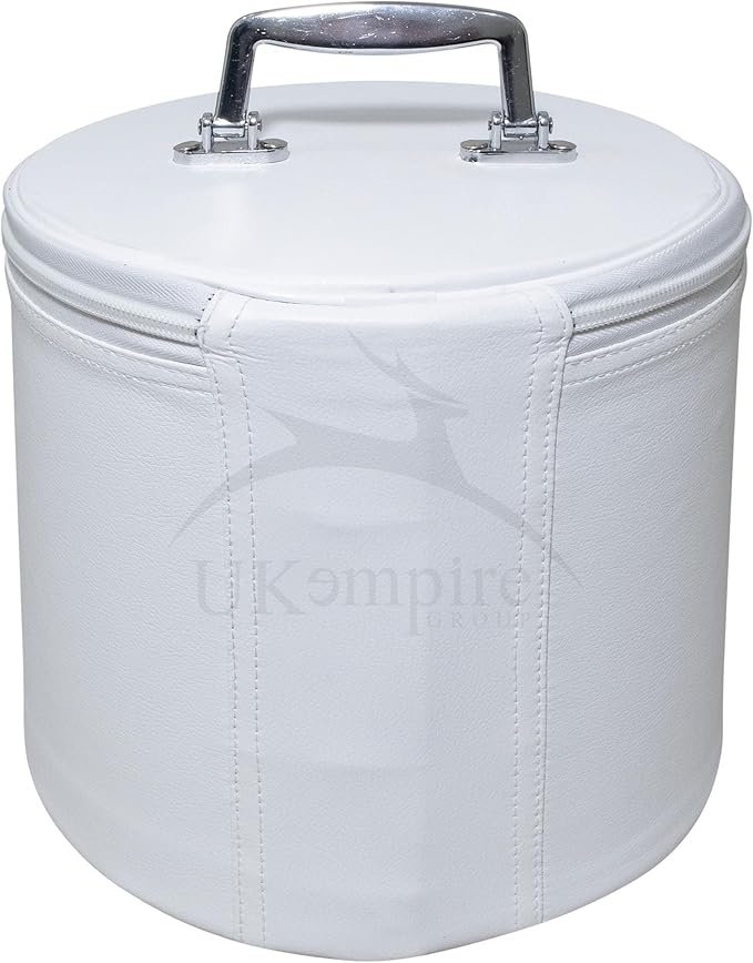 Premium Masonic Fez Cases - Imitation Leather Hat Display Storage Box | Available in White, Red, Blue, Purple, Black (White)