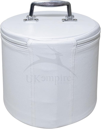 Premium Masonic Fez Cases - Imitation Leather Hat Display Storage Box | Available in White, Red, Blue, Purple, Black (White)