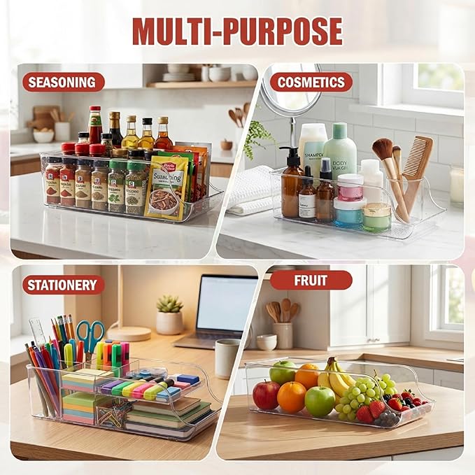 Soda Can Organizer for Refrigerator, Clear Drink Organizer for Fridge and Pantry - Double Layer Rolling Soda Dispenser for Pop Cans and Beverages (2PC)