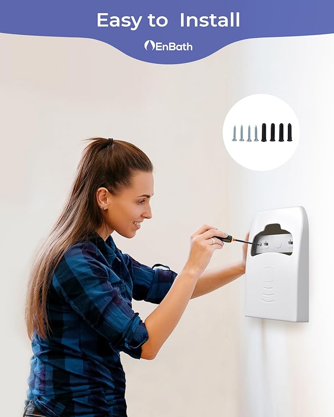 Commercial Toilet Seat Cover Dispenser Wall Mount (2-Pack), White Half-Fold Toilet Seat Cover Holder for Bathroom/Restroom