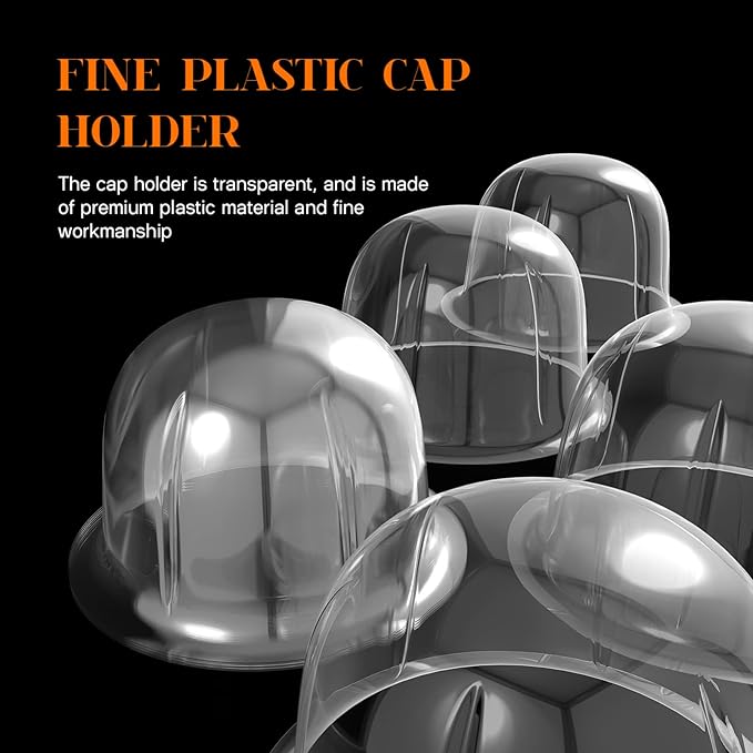 8Pcs Durable Hat Holders Plastic Hat Racks Practical Caps Stand Hat Holder for Travel Clothing Closet Hat Storage Supplies