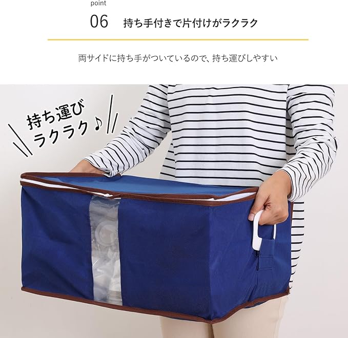 Astro 623-47 Clothes Compression Bag, Storage Case, Gusset, Large Storage, Compression Box, No Vacuum Needed, Hand Washing, Hand Wound, Futon Compression Bag, Change Clothes, Closet, Travel, Navy,