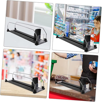 2pcs Plastic Steel Roller Beverage Propeller Drink Dispenser for Parties Soda Can Organizer Drink Pusher for Refrigerator