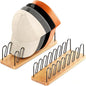 UdoUto Hat Organizer for Baseball Caps-2 PacK | Wood & Metal Hat Rack Holds 14 for Baseball Caps | Space-Saving Closet Shelf Organizer for Bedroom, Dresser, Entryway