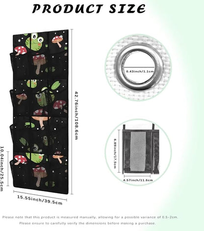 Frog Mushroom Over The Door Shoe Storage,Back of Door Shoe Organizer,Hanging Garage Storage Rack,Hanging Shoe Organizer,Classroom Headphone Storage,Over The Door Shoe Organizer
