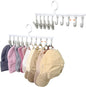 Hat Rack with 5 Hooks & 5 Clips, Adjustable Slide Rails - Space Saving Closet Organizer for Scarves, Belts, Ties, Hats, Underwear