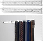 Blulu 2 Pcs 13.8'' Sliding Tie Rack Hangers for Closet, 25(Total 50) Tie Pull Out Wall Mounted Extending Sturdy Metal Belt Organizer Holder for Men Belt Storage, Sliver