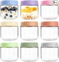 Overnight Oats Containers with Lids, 10oz Wide Mouth Mason Jars with Lids, 9 Pack Glass Jars with Airtight lid for Chia Pudding Yogurt Salad, Meal Prer Oatmeal Jars