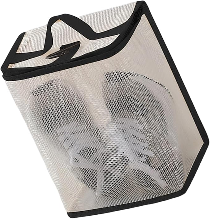 PVC Shoe Organizers for Travel with Meshes Design to Odors Ideal for Suitcases Backpacks and Home Closet Storage Hanging Shoe Organizers